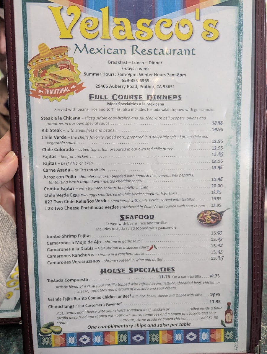 Velasco's Mexican Restaurant Menu - Image 4
